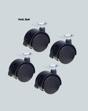Hediye 4’lü Kilitli Tekerlek Ayak 4 Cm Sessiz Ve Dayanıklı