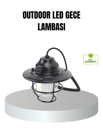 Hediye Retro Kamp Lambası Su Geçirmez Taşınabilir Gece Işığı Uzun Pil Ömürlü