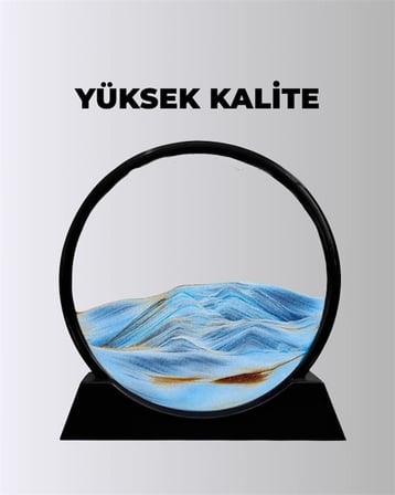 Hediye Döndürülebilir Dinamik Kum Tablosu – Stres Giderici, Yüksek Kaliteli Cam Ve Doğal Kum İle Sanatsal Masa Dekoru