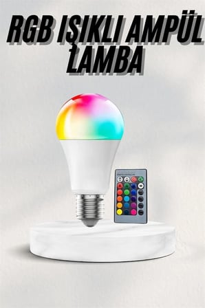 Hediye Akıllı Rgb Led Ampul Led Uzaktan Kumandalı Renk Değiştiren Ampul