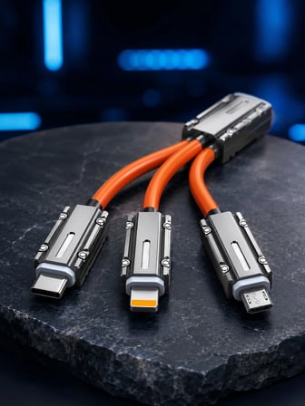 Hediye 120w Hızlı Şarj Destekli 3'ü 1 Arada Çok Amaçlı Şarj Ve Veri Aktarım Kablosu