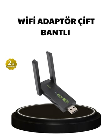 Hediye Dual Band Usb Wifi Adaptör – 1200 Mbps Hız