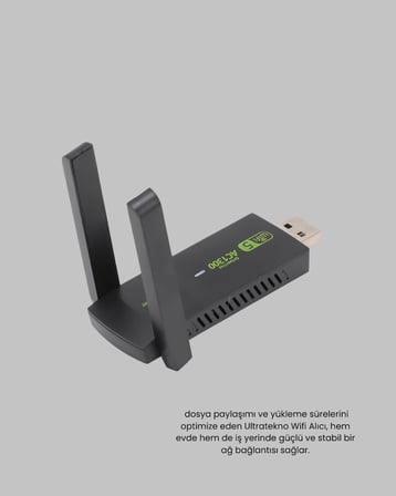 Hediye Dual Band Usb Wifi Adaptör – 1200 Mbps Hız