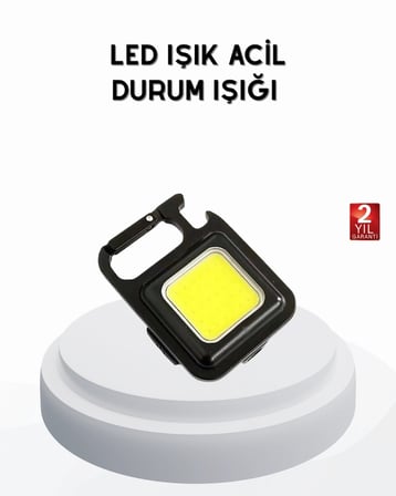 Hediye Mini 800 Lümen Led El Feneri – Usb Şarjlı, 3 Kademeli Işık, Şişe Açacaklı Taşınabilir Tasarım