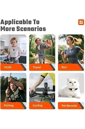 Hediye F2 2k 1080p Parmak Kamera 130° Geniş Açı Ips Ekranlı 25g Mini Taşınabilir Cep Kamerası Beyaz