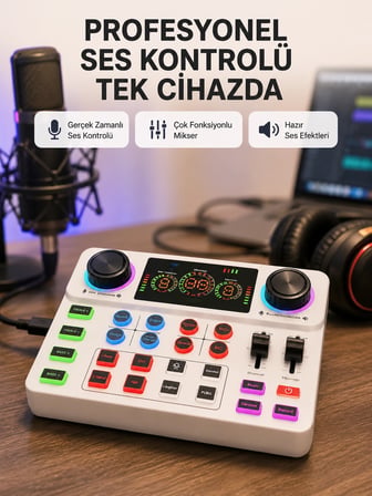 Hediye Bluetooth Bağlantılı Karaoke Ve Yayın Ses Kontrol Ünitesi