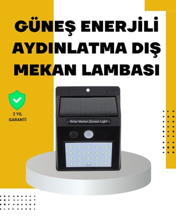Hediye 144 Led'li Geniş Aydınlatma Alanına Sahip Güneş Enerjili Güvenlik Lambası
