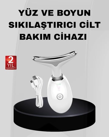 Hediye Kablosuz Şarjlı Yüz Sıkılaştırıcı Cihaz Ems Mikro Akım Anti-aging Masaj Aleti