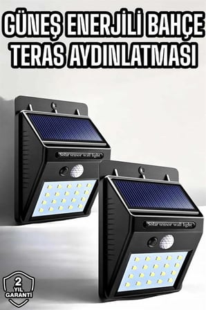 Hediye Solar Güneş Enerji Panelli Sensörlü Lamba Enerji Tasarruflu