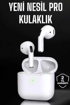 Hediye Beyaz Yeni Nesil Pro Bluetooth Kulaklık Yüksek Ses Kaliteli Anc Özelliği