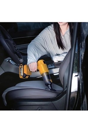 Hediye 25.000mah Çift Bataryalı Auhma 20.000pa Ultra Çekim Güçlü Çantalı Araç Temizleme Süpürgesi