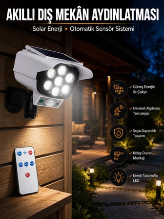Hediye Kamera Görünümlü Solar Lamba