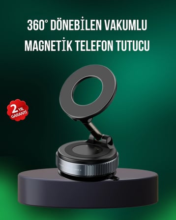 Hediye Alüminyum Gövdeli Manyetik Araç İçi Telefon Tutucu