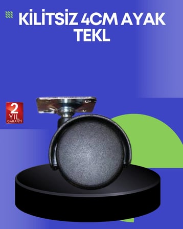 Hediye Sehpa Ve Ekipmanlar İçin 4 Cm Kilitsiz Ayak Tekli