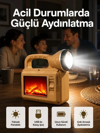 Hediye Solar Alev Lambası – Kamp, Bahçe Ve Dış Mekan İçin