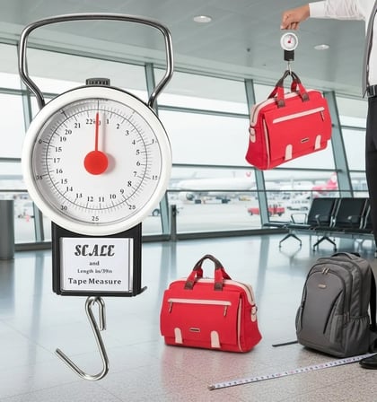 Hediye 22 Kg/50lb Kancalı Tartı Aleti 1 Metre Mezuralı Askılı Balıkçı Terazisi