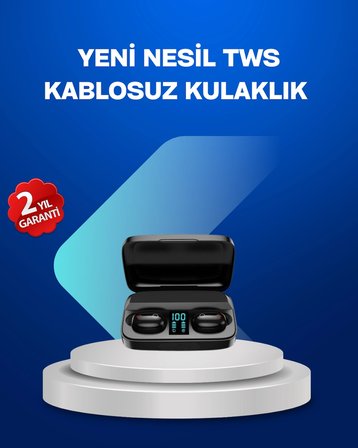Hediye A10s Tws Bluetooth 5.0 Kablosuz Kulaklık 1800 Mah Şarj Kutulu