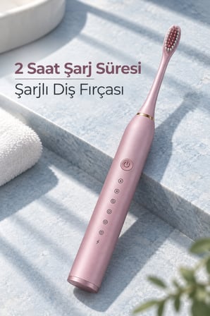Hediye Pembe Elektrikli Diş Fırçası Ipx7 Suya Dayanıklı