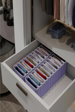 Hediye 11 Bölmeli Dolap Ve Çekmece Içi Düzenleyici Akordiyon Organizer M-00500 (1 Adet)