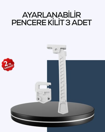 Hediye Çocuk Güvenliği İçin Cam Pencere Kilidi 3 Adet
