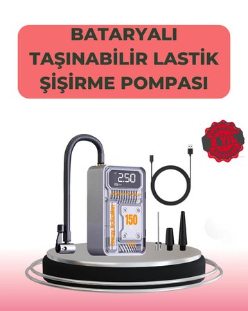 Hediye Çok Fonksiyonlu Araç, Bisiklet, Top Uyumlu Elektrikli Hava Pompası