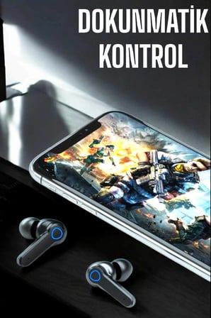 Hediye Kablosuz Bluetooth Kulaklık Dokunmatik Kontrol Uzun Pil Ömrü