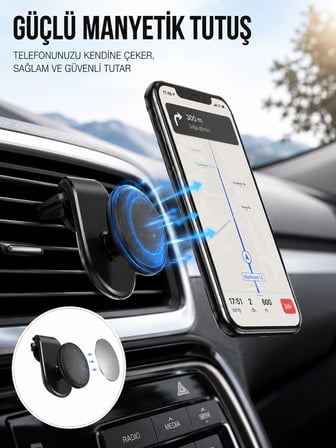 Hediye Kalorifer Izgaralı Manyetik Telefon Tutucu – Sarsıntı Geçirmez Yeni Nesil
