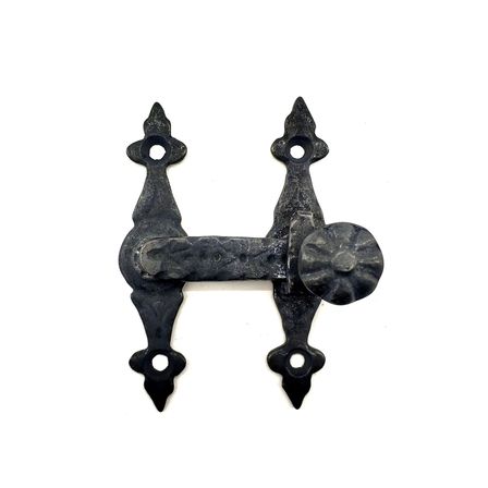 Hediye Antika Tarz Dekoratif Pirinç Kapı, Pencere Mandalı - 82x65 Mm, Oksit
