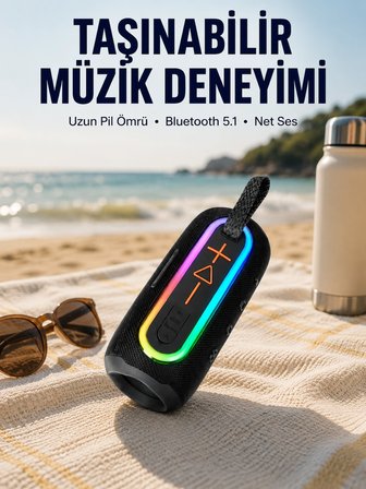 Hediye Taşınabilir Bluetooth Hoparlör Kırmızı Ip67 Su Geçirmez Yeni Nesil