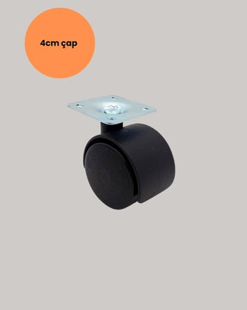 Hediye 4 Cm Kilitsiz Tekerlek Ayak Seti Zemin Koruyucu