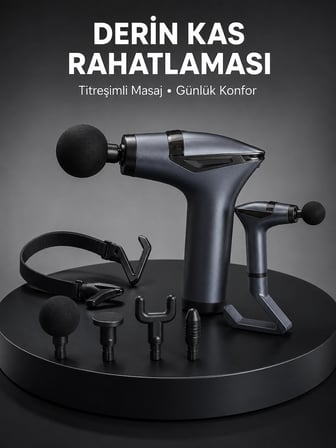 Hediye Taşınabilir 3in1 Masaj Aleti Şarjlı Titreşimli Esneme Bantlı Yeni Nesil