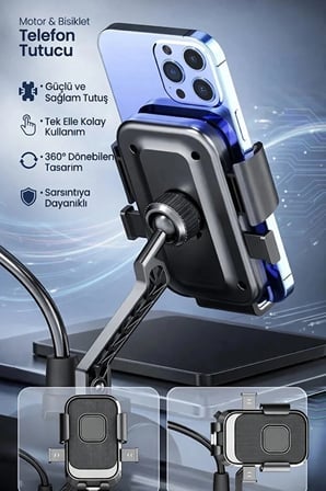 Hediye Xy-089 Motosiklet & Bisiklet Ayna Baglantılı Telefon Tutucu