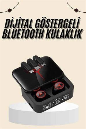 Hediye Kablosuz Şarj Göstergeli Powerbank Özellikli Bluetooth Kulaklık Çağrı Cevaplayabilen
