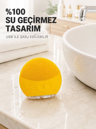 Hediye Titreşimli Silikon Yüz Temizleme Cihazı Ayarlanabilir Yoğunluk Su Geçirmez