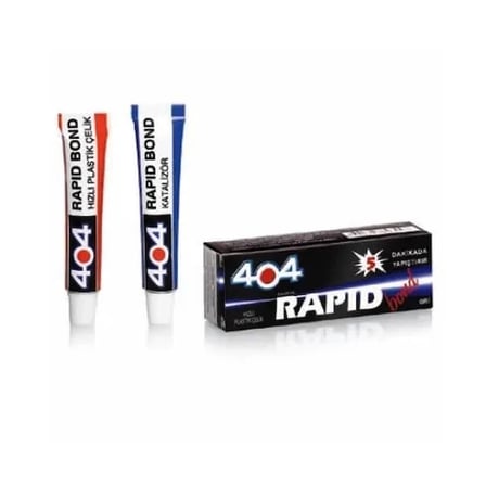 Hediye 404 Plastik Çelik Rapid Bond Hızlı Yapıştırıcı 16gr - Şeffaf