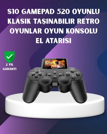Hediye 500 Dahili Oyunlu Taşınabilir Retro El Konsolu-2.4 İnç Renkli Ekranlı
