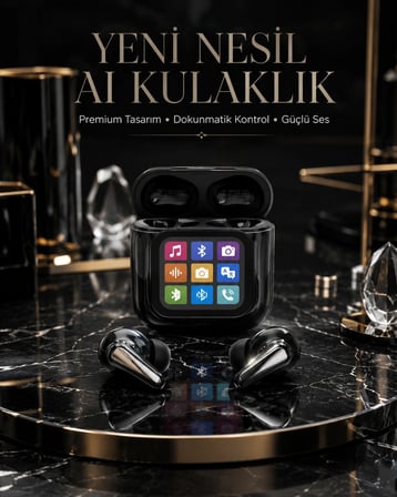 Hediye Aı Bluetooth Kulaklık Akıllı Dokunmatik Kontrol Özellikli