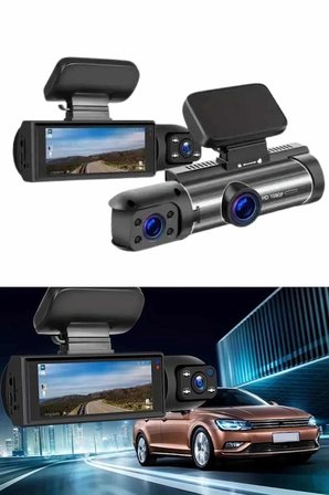 Hediye Araç İçi Full Hd Kamera Ön Ve Arka Kameralı Ekranlı Araç Kamerası