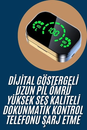 Hediye 2025 Model Bluetooth Kulaklık Telefon Şarj Edebilen Çağrı Cevaplama Dijital Göstergeli