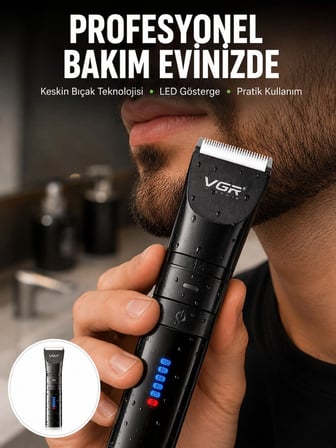 Hediye Şarjlı Tıraş Makinesi –dijital Ekranlı, Hızlı Şarjlı, Profesyonel Kesim Seti Yeni Nesil
