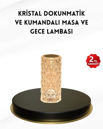 Hediye Kristal Tasarımlı Rgb Led Gece Lambası – Kumandalı, Renk Değiştiren Dekoratif Işık