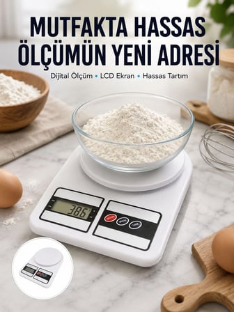 Hediye 10 Kg Kapasiteli Lcd Ekranlı Dijital Mutfak Tartıs Yeni Nesil