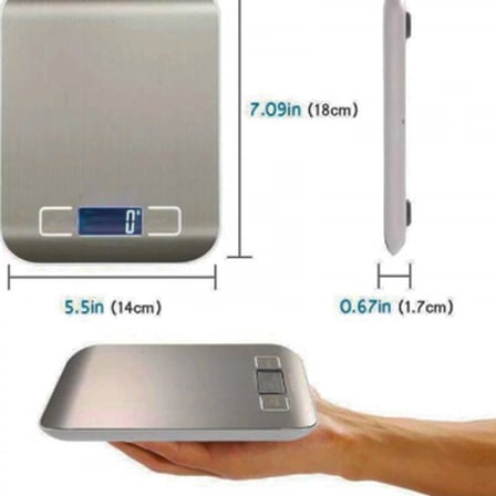 Hediye Dijital Mutfak Terazisi Paslanmaz Çelik Elektronik Lcd Ağırlık 5 Kg Ölçeklii Pişirme Ölçü Aleti