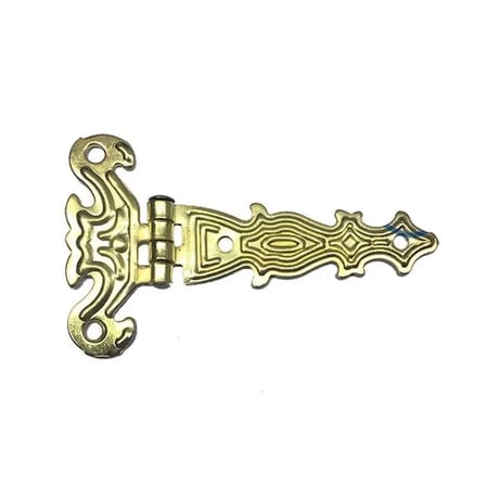 Hediye Dekoratif, Sac Tek Kuyruklu Menteşe - 40x68 Mm, Küçük, Sarı, 100 Adet