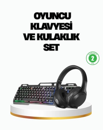 Hediye Hn01 Kulaklık + Pg-8018 Oyuncu Klavyesi Set