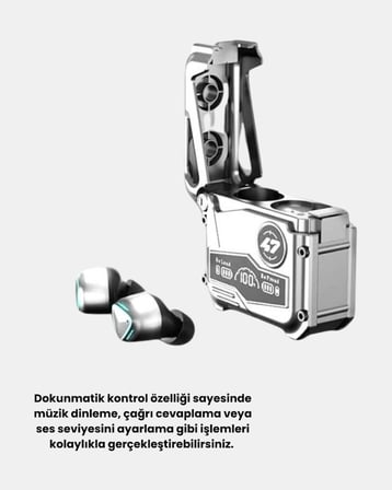 Hediye Ipx5 Su Geçirmez Kablosuz Bluetooth Kulaklık – Powerbank Şarj Kutulu, Düşük Gecikmeli Oyun Modu