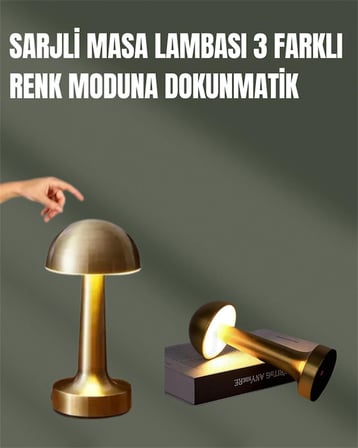 Hediye %100 Kademeli Ayarlanabilir Işık – Usb Şarjlı Masa Lambası