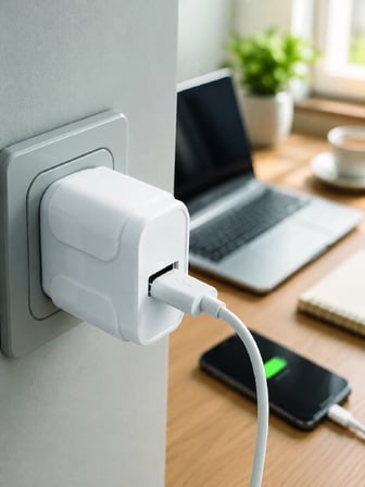 Hediye Usb Girişli 12w Şarj Adaptörü Kompakt Telefon Şarj Cihazı
