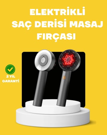 Hediye Led Teknolojili Elektrikli Saç Masaj Fırçası Mikro Akımlı
