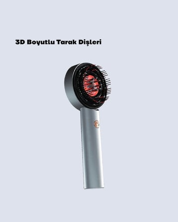 Hediye Led Teknolojili Elektrikli Saç Masaj Fırçası Mikro Akımlı